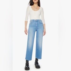 MOTHER Denim Women’s The Rambler Zip Ankle Straight Leg Jeans In County Line 29